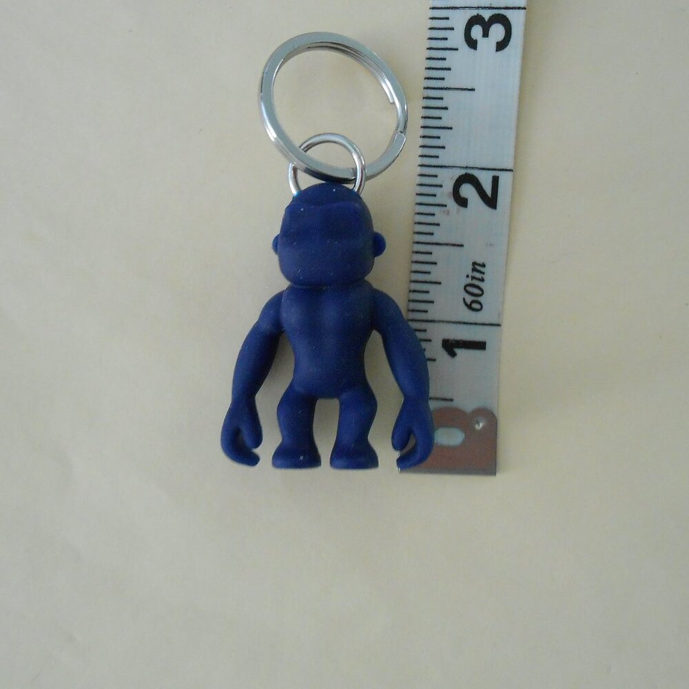 KIPLING Dark Violet Rubber Monkey Keychain Keyring Bag Charm
